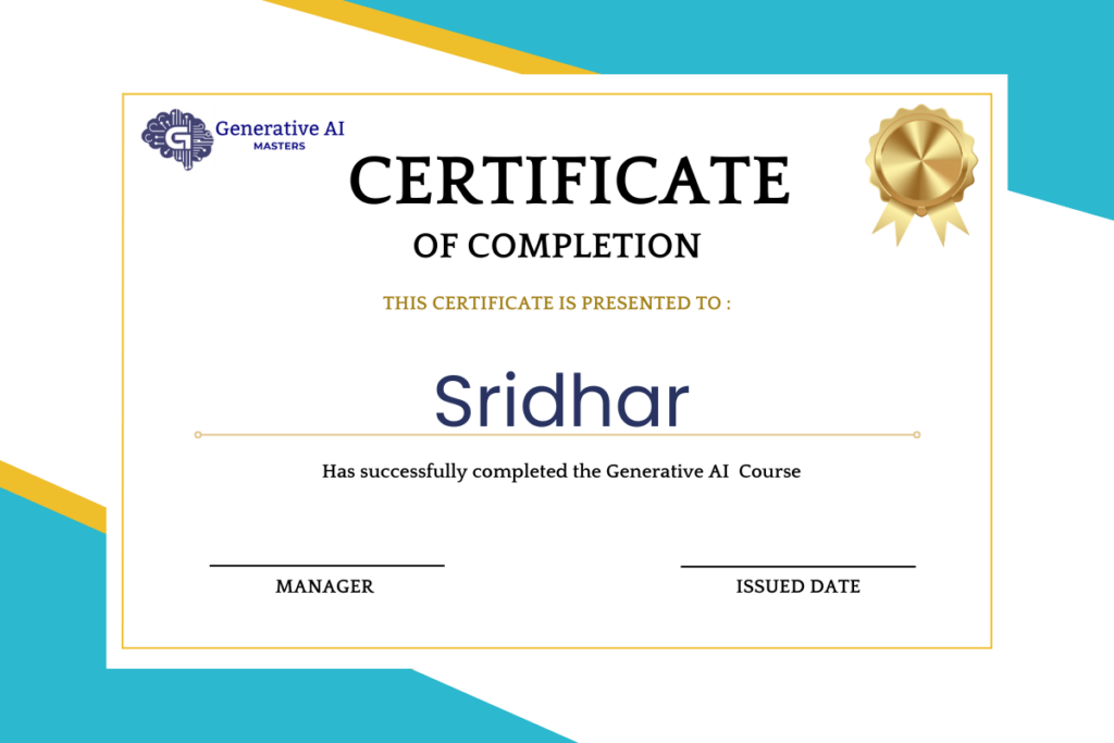 Generative AI Training In Hyderabad - Certificate