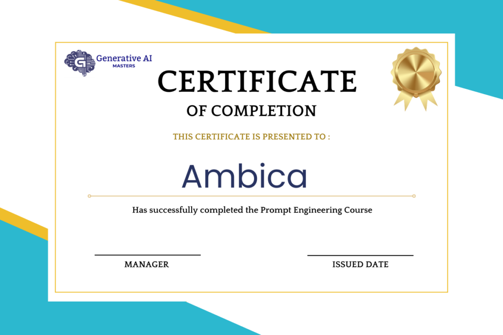 prompt engineering course in Hyderabad - Certificate