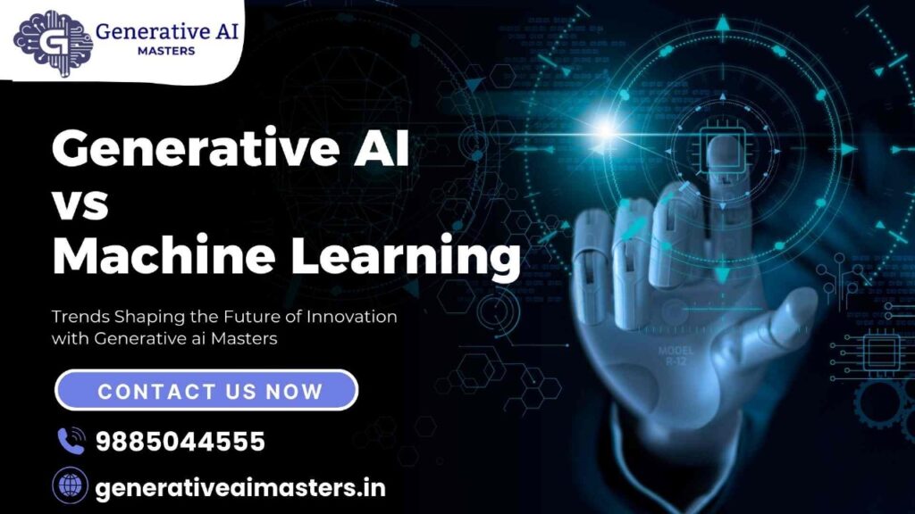 Generative AI vs Machine Learning Image - Generative AI Training In Hyderabad