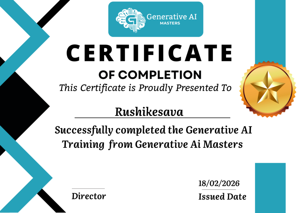 Generative Ai Training In Hyderabad - Certificate